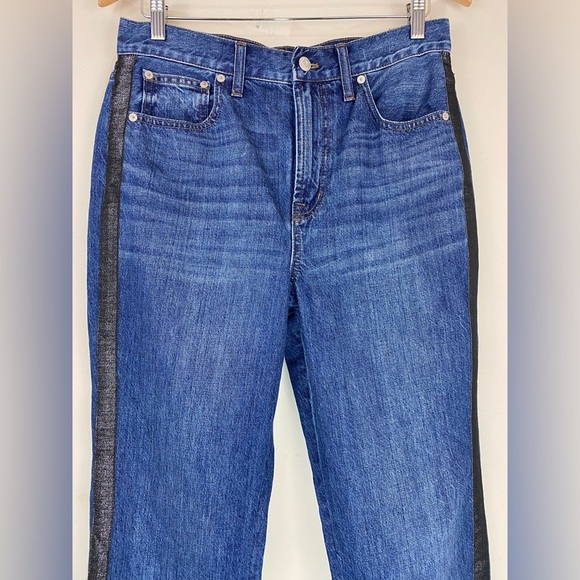Madewell The Perfect Vintage Jean: Metallic Tuxedo Stripe Edition NWT Sz 29 - Picture 8 of 13